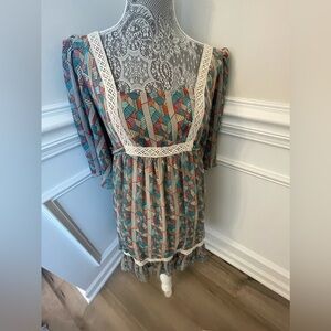 Jovovich Hawk For Target boho print dress Juniors Size 7